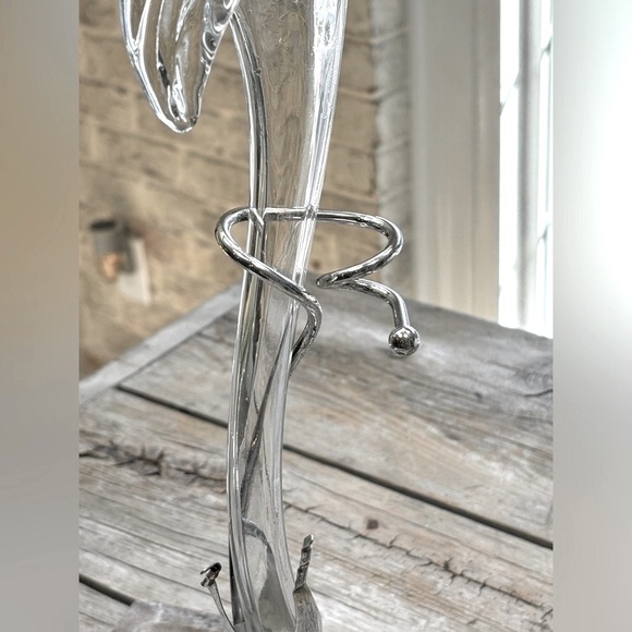 Vintage Handblown Glass Lily Vase. 15” T. Rare | Art Deco | Unique - Picture 6 of 10